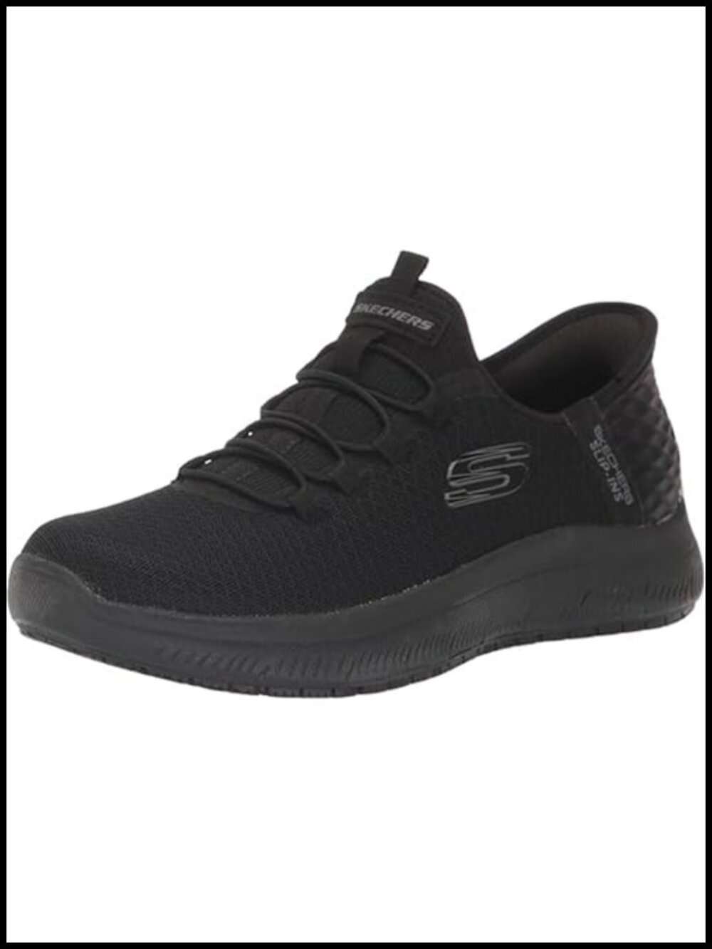 Slip-Resistant Work Shoes with Memory Foam, Easy Slip-On, EH Rated